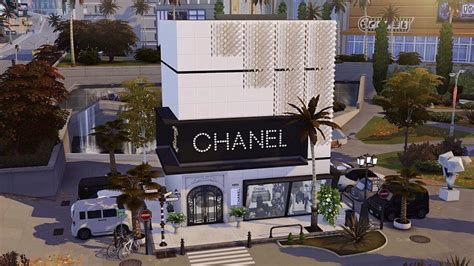 sims 4 chanel store lot.